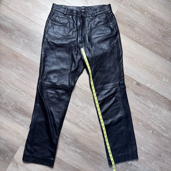 Vintage Wilson Men’s Leather Pants Size 32 Waist Black - Picture 5 of 7